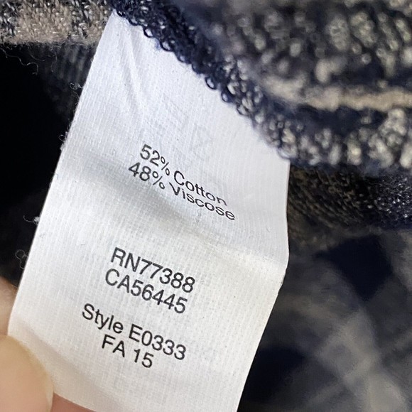 Madewell Womens Plaid Oversized Andover Shirt M Flannel Blue Cream Button Front - Picture 6 of 7